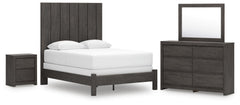 Hoover Furniture Outlet - Ashley Furniture - Fraluna Queen Panel Bed, Dresser, Mirror, and Nightstand - Queen Panel Bed, Dresser, Mirror, and Nightstand - PCB3370B10