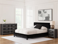 Hoover Furniture Outlet - Ashley Furniture - Zuraleus Queen Upholstered Bed, Dresser and Nightstand - Queen Upholstered Bed, Dresser and Nightstand - PCB3380B15