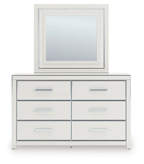 Zuraleus Queen Upholstered Panel Bed, Dresser and Mirror