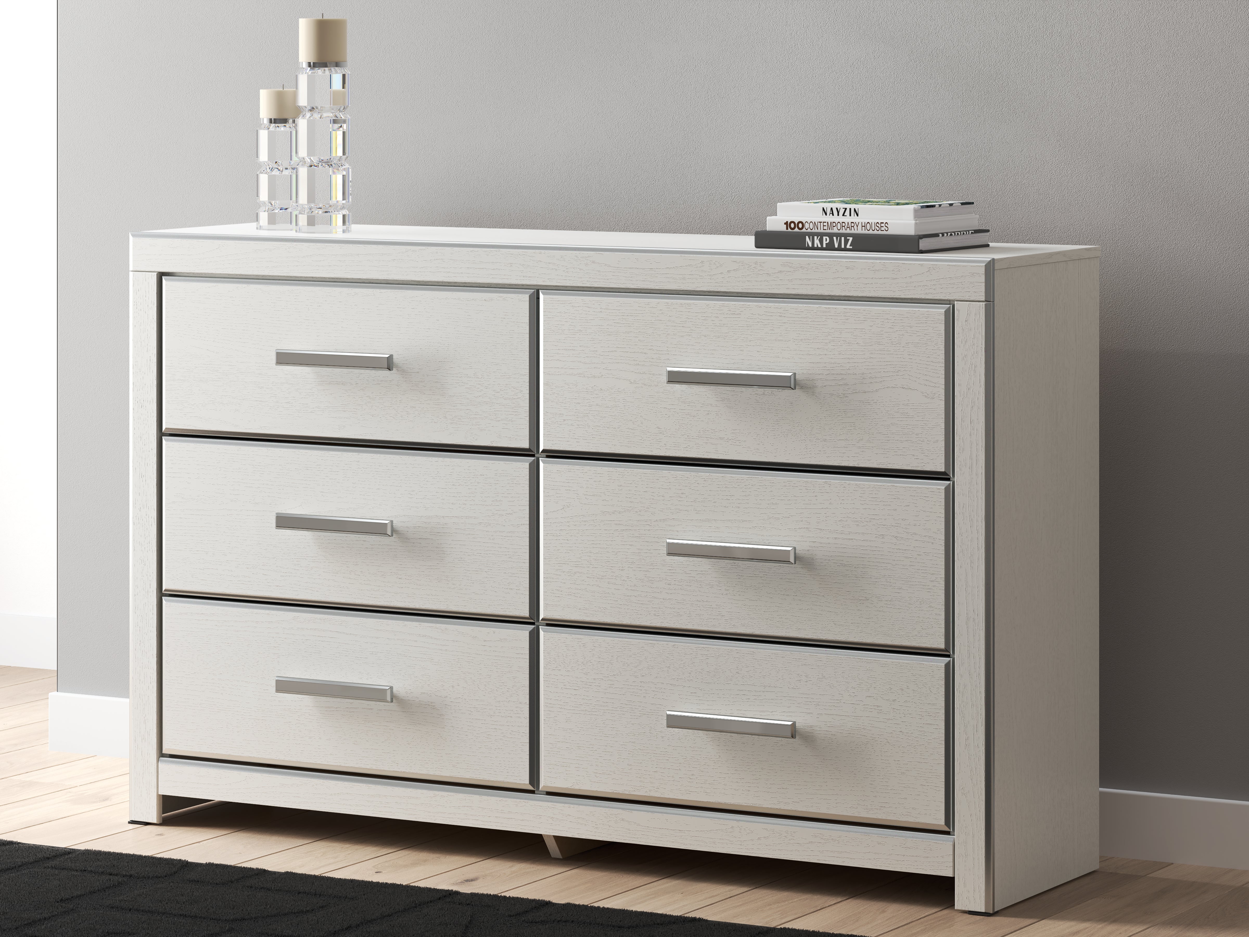 Hoover Furniture Outlet - Ashley Furniture - Zuraleus Dresser - Six Drawer Dresser / White - PCB3381-31