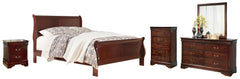 Hoover Furniture Outlet - Ashley Furniture - Alisdair Queen Sleigh Bed, Dresser, Mirror, Chest and Nightstand - Queen Sleigh Bed, Dresser, Mirror, Chest and Nightstand - B376B12