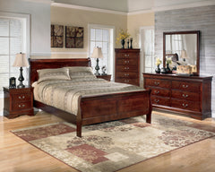 Hoover Furniture Outlet - Ashley Furniture - Alisdair King Sleigh Bed, Dresser, Mirror, Chest and 2 Nightstands - King Sleigh Bed, Dresser, Mirror, Chest and 2 Nightstands - B376B17