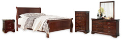 Alisdair California King Sleigh Bed, Dresser, Mirror, Chest and Nightstand