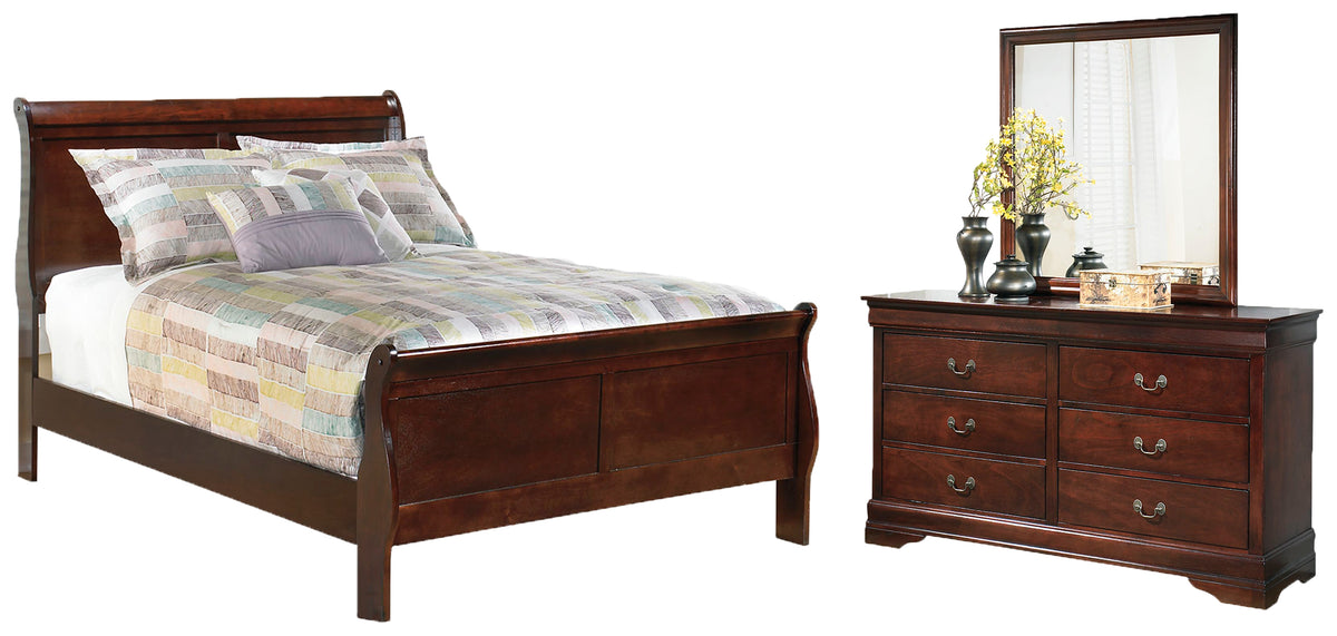 Hoover Furniture Outlet - Ashley Furniture - Alisdair Full Sleigh Bed, Dresser and Mirror - Full Sleigh Bed, Dresser and Mirror - B376B7