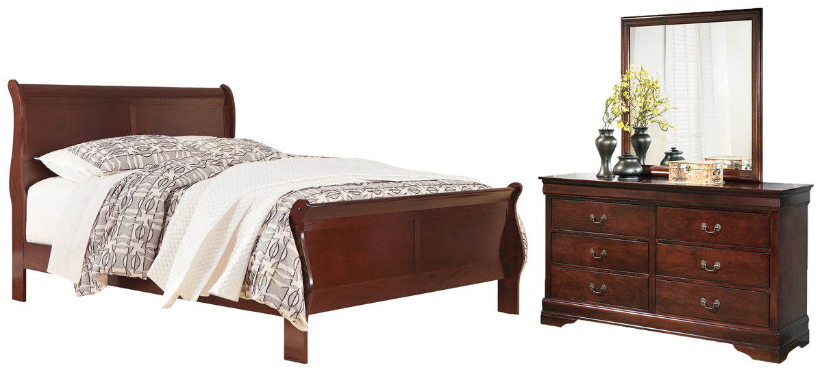 Hoover Furniture Outlet - Ashley Furniture - Alisdair Queen Sleigh Bed, Dresser and Mirror - Queen Sleigh Bed, Dresser and Mirror - B376B3