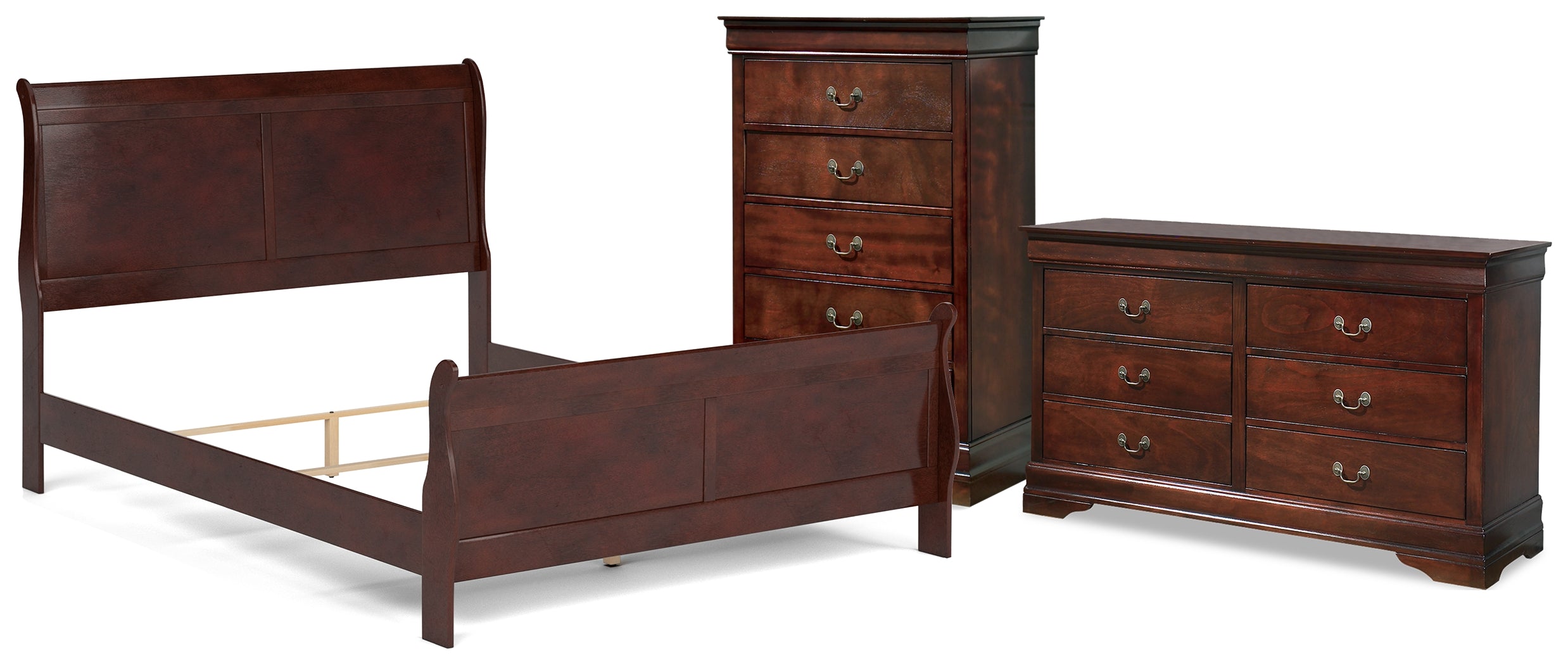 Hoover Furniture Outlet - Ashley Furniture - Alisdair Queen Sleigh Bed, Dresser and Chest - Queen Sleigh Bed, Dresser and Chest - B376B28