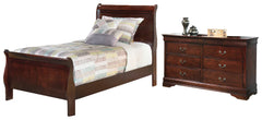 Hoover Furniture Outlet - Ashley Furniture - Alisdair Twin Sleigh Bed and Dresser - Twin Sleigh Bed and Dresser - B376B20