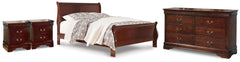 Hoover Furniture Outlet - Ashley Furniture - Alisdair Queen Sleigh Bed, Dresser and 2 Nightstands - Queen Sleigh Bed, Dresser and 2 Nightstands - B376B42
