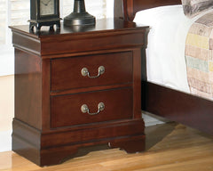 Hoover Furniture Outlet - Ashley Furniture - Alisdair Nightstand - Two Drawer Night Stand / Reddish Brown - B376-92