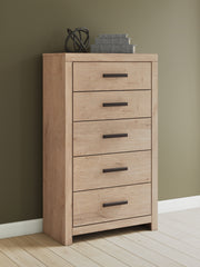 Hoover Furniture Outlet - Ashley Furniture - Sanginlane Chest of Drawers - Five Drawer Chest - B3787-46