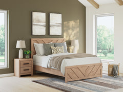 Hoover Furniture Outlet - Ashley Furniture - Sanginlane Queen Panel Bed - Queen Panel Bed - B3787B4
