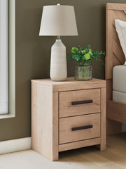 Hoover Furniture Outlet - Ashley Furniture - Sanginlane Nightstand - Two Drawer Night Stand - B3787-92