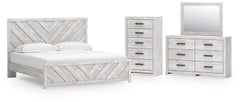 Hoover Furniture Outlet - Ashley Furniture - Cayboni King Panel Bed, Dresser, Mirror and Chest - King Panel Bed, Dresser, Mirror and Chest - B3788B18
