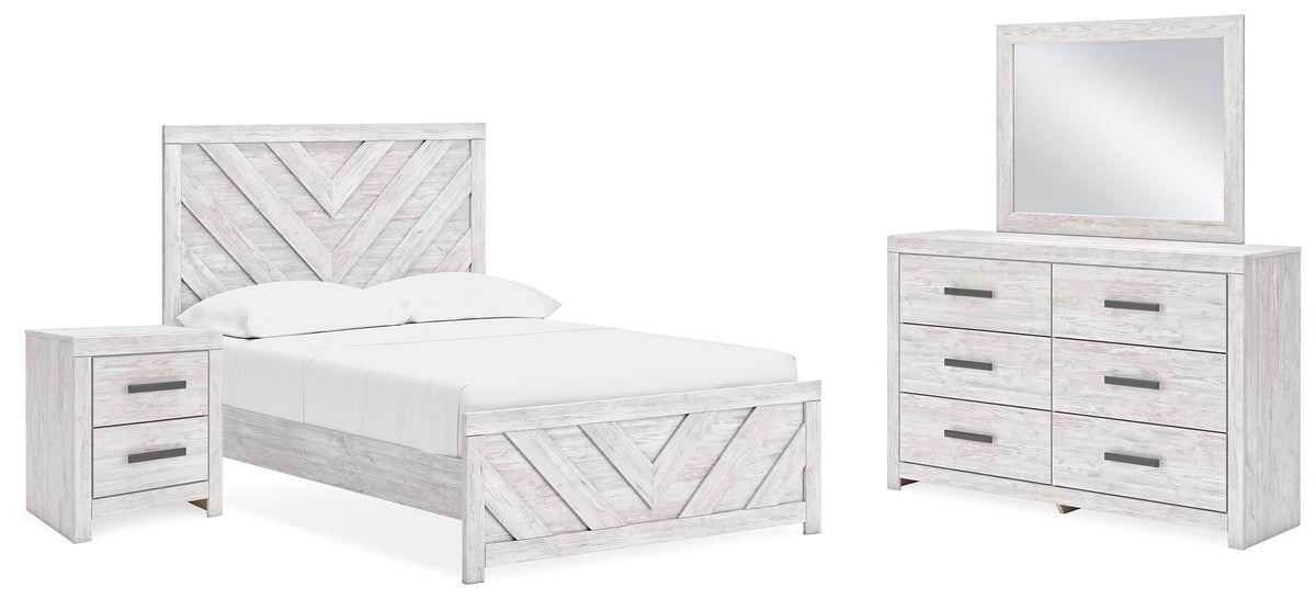 Hoover Furniture Outlet - Ashley Furniture - Cayboni Full Panel Bed, Dresser, Mirror and Nightstand - Full Panel Bed, Dresser, Mirror and Nightstand - B3788B14