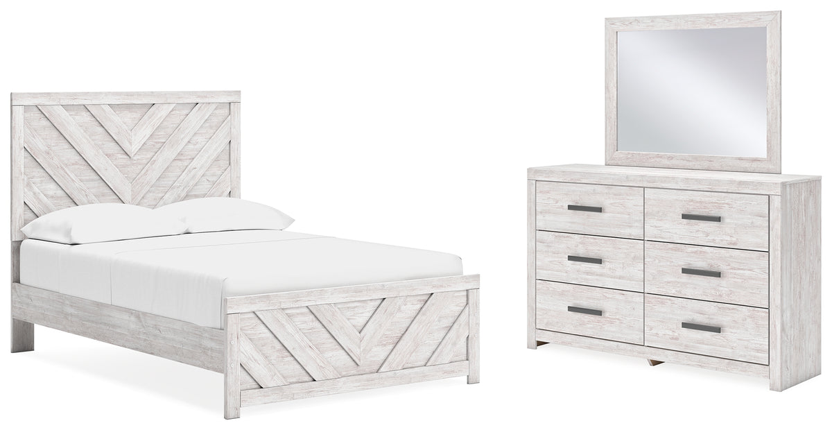 Hoover Furniture Outlet - Ashley Furniture - Cayboni Full Panel Bed, Dresser and Mirror - Full Panel Bed, Dresser and Mirror - B3788B3
