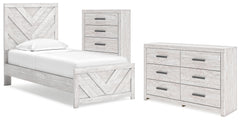 Hoover Furniture Outlet - Ashley Furniture - Cayboni Twin Panel Bed, Dresser and Chest - Twin Panel Bed, Dresser and Chest - B3788B11