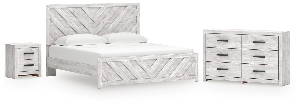 Hoover Furniture Outlet - Ashley Furniture - Cayboni King Panel Bed, Dresser and Nightstand - King Panel Bed, Dresser and Nightstand - B3788B10