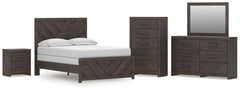 Prendonea Full Panel Bed, Dresser, Mirror, Chest and Nightstand
