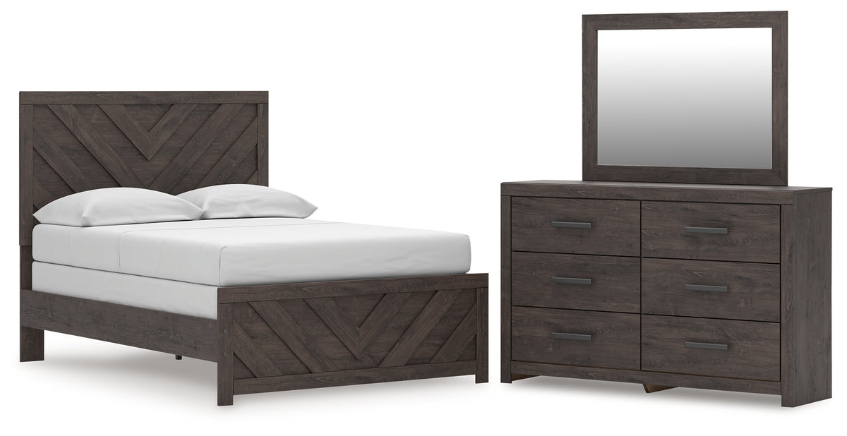 Hoover Furniture Outlet - Ashley Furniture - Prendonea Full Panel Bed, Dresser and Mirror - Full Panel Bed, Dresser and Mirror - B3789B6