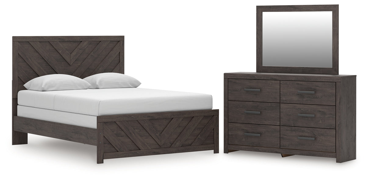 Hoover Furniture Outlet - Ashley Furniture - Prendonea Queen Panel Bed, Dresser and Mirror - Queen Panel Bed, Dresser and Mirror - B3789B7