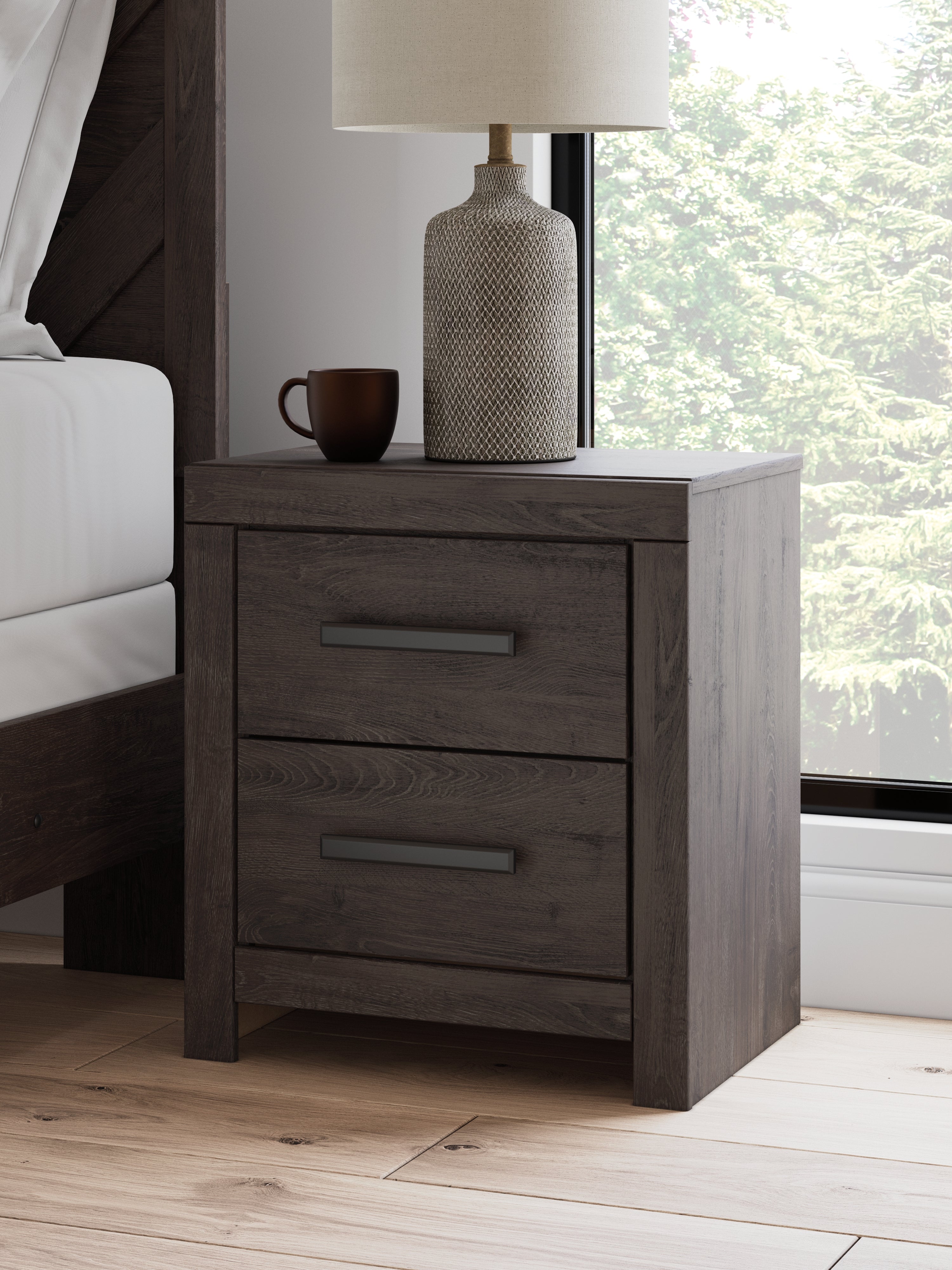 Hoover Furniture Outlet - Ashley Furniture - Prendonea Nightstand - Two Drawer Night Stand - B3789-92