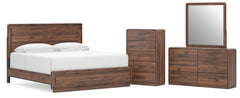 Hoover Furniture Outlet - Ashley Furniture - Fortlorn King Panel Bed, Dresser, Mirror and Chest - King Panel Bed, Dresser, Mirror and Chest - B386B15