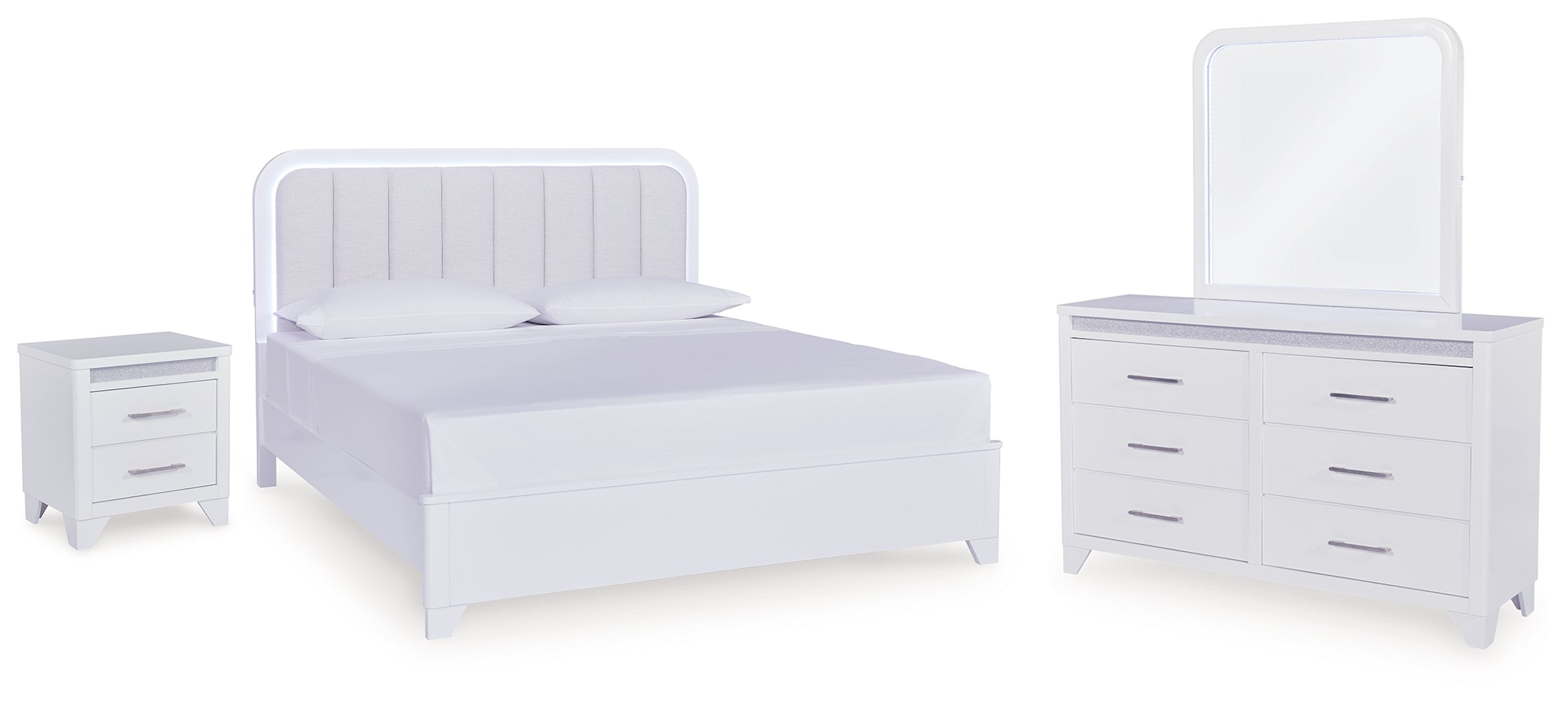 Hoover Furniture Outlet - Ashley Furniture - Jarlee King Panel Bed, Dresser, Mirror and Nightstand - King Panel Bed, Dresser, Mirror and Nightstand - PCB392B7