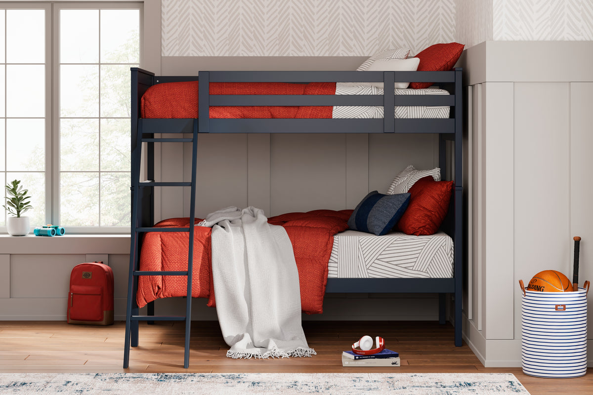 Hoover Furniture Outlet - Ashley Furniture - Nextonfort Twin over Twin Bunk Bed with Mattresses - Twin over Twin Bunk Bed with Mattresses / Multi - B396B12