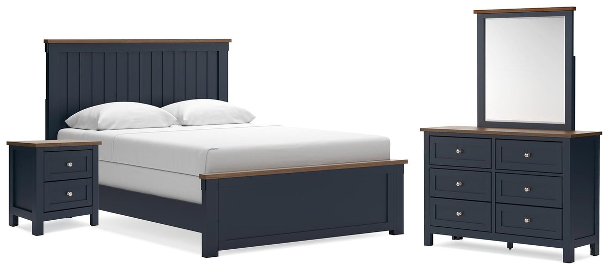 Hoover Furniture Outlet - Ashley Furniture - Landocken Queen Panel Bed, Dresser, Mirror and Nightstand - Queen Panel Bed, Dresser, Mirror and Nightstand - B414B18