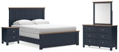 Hoover Furniture Outlet - Ashley Furniture - Landocken Queen Panel Bed, Dresser, Mirror and Nightstand - Queen Panel Bed, Dresser, Mirror and Nightstand - B414B18