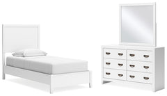 Hoover Furniture Outlet - Ashley Furniture - Binterglen Twin Panel Bed, Dresser and Mirror - Twin Panel Bed, Dresser and Mirror - B427B3