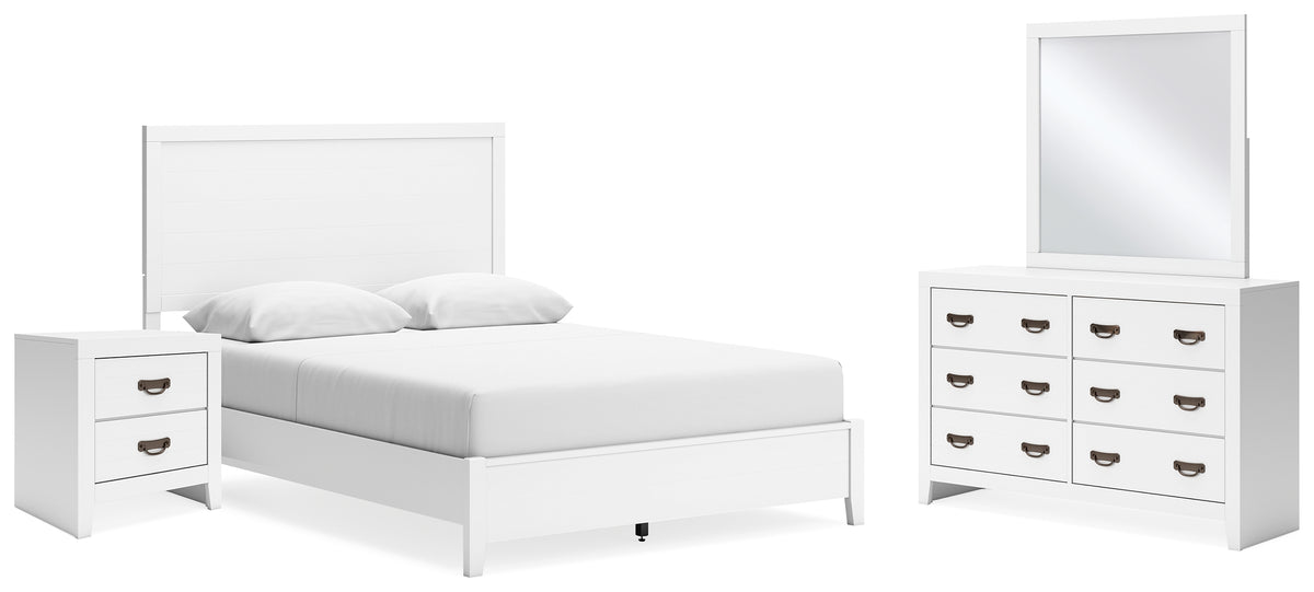 Hoover Furniture Outlet - Ashley Furniture - Binterglen Queen Panel Bed, Dresser, Mirror and Nightstand - Queen Panel Bed, Dresser, Mirror and Nightstand - B427B14