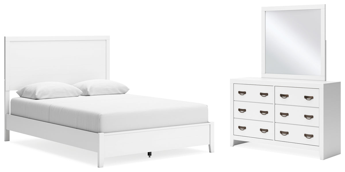 Hoover Furniture Outlet - Ashley Furniture - Binterglen Queen Panel Bed, Dresser and Mirror - Queen Panel Bed, Dresser and Mirror - B427B7