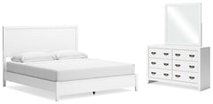 Hoover Furniture Outlet - Ashley Furniture - Binterglen King Panel Bed, Dresser and Mirror - King Panel Bed, Dresser and Mirror - B427B12