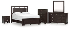 Hoover Furniture Outlet - Ashley Furniture - Covetown Queen Panel Bed, Dresser, Mirror, Chest and Nightstand - Queen Panel Bed, Dresser, Mirror, Chest and Nightstand - B441B14
