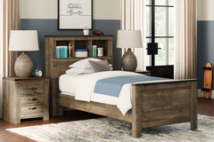 Hoover Furniture Outlet - Ashley Furniture - Trinell Twin Bookcase Bed - Twin Bookcase Bed / Brown - B446B21
