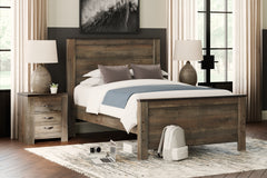 Hoover Furniture Outlet - Ashley Furniture - Trinell Full Panel Bed - Full Panel Bed / Brown - B446B3