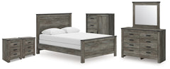 Hoover Furniture Outlet - Ashley Furniture - Frandern Queen Panel Bed, Dresser, Mirror, Chest and 2 Nightstands - Queen Panel Bed, Dresser, Mirror, Chest and 2 Nightstands - B4480B29