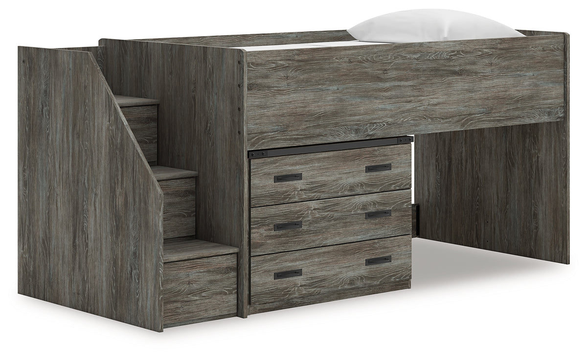 Hoover Furniture Outlet - Ashley Furniture - Frandern Twin Loft Bed with Drawer Storage - Twin Loft Bed with Drawer Storage - B4480B15