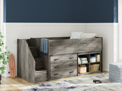 Hoover Furniture Outlet - Ashley Furniture - Frandern Twin Loft  Bed with Bookcase and Drawer Storage - Twin Loft  Bed with Bookcase and Drawer Storage - B4480B16