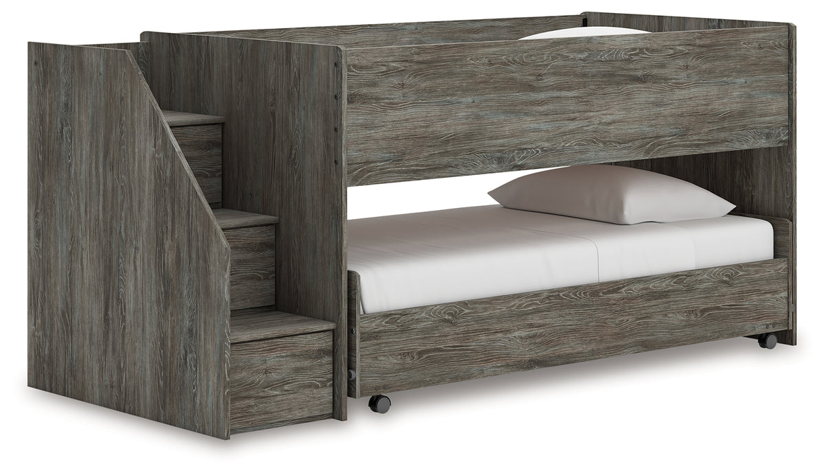 Hoover Furniture Outlet - Ashley Furniture - Frandern Twin over Twin Loft Bed - Twin over Twin Loft Bed - B4480B13