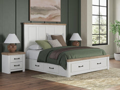 Hoover Furniture Outlet - Ashley Furniture - Savonport King Panel Storage Bed - King Panel Storage Bed - B4615B17