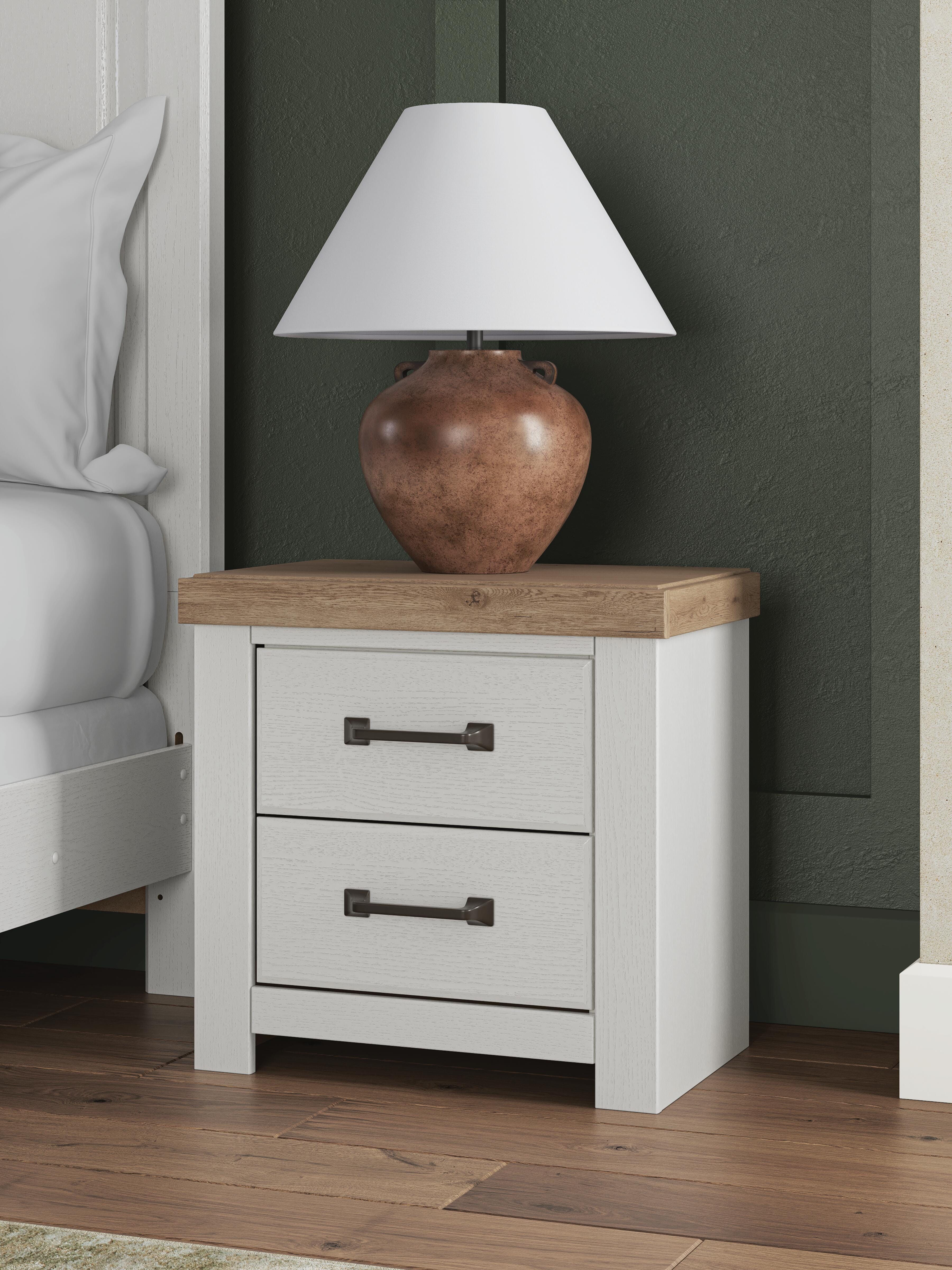 Hoover Furniture Outlet - Ashley Furniture - Savonport Nightstand - Two Drawer Night Stand - B4615-92