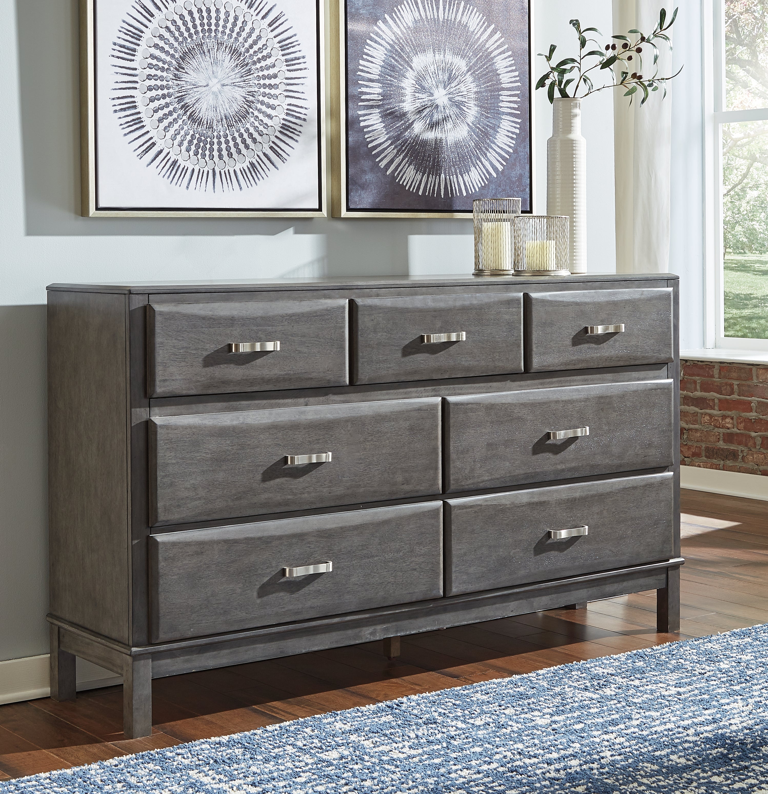 Hoover Furniture Outlet - Ashley Furniture - Caitbrook Dresser - Dresser / Gray - B476-31