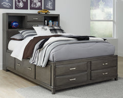 Hoover Furniture Outlet - Ashley Furniture - Caitbrook Full Storage Bed with 7 Drawers - Full Storage Bed with 7 Drawers / Gray - B476B4