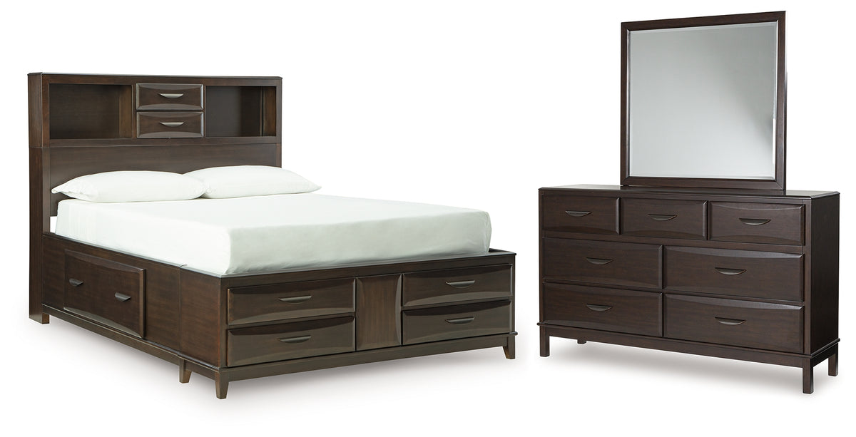 Hoover Furniture Outlet - Ashley Furniture - Vanmore Full Storage Bed, Dresser and Mirror - Full Storage Bed, Dresser and Mirror - B479B5