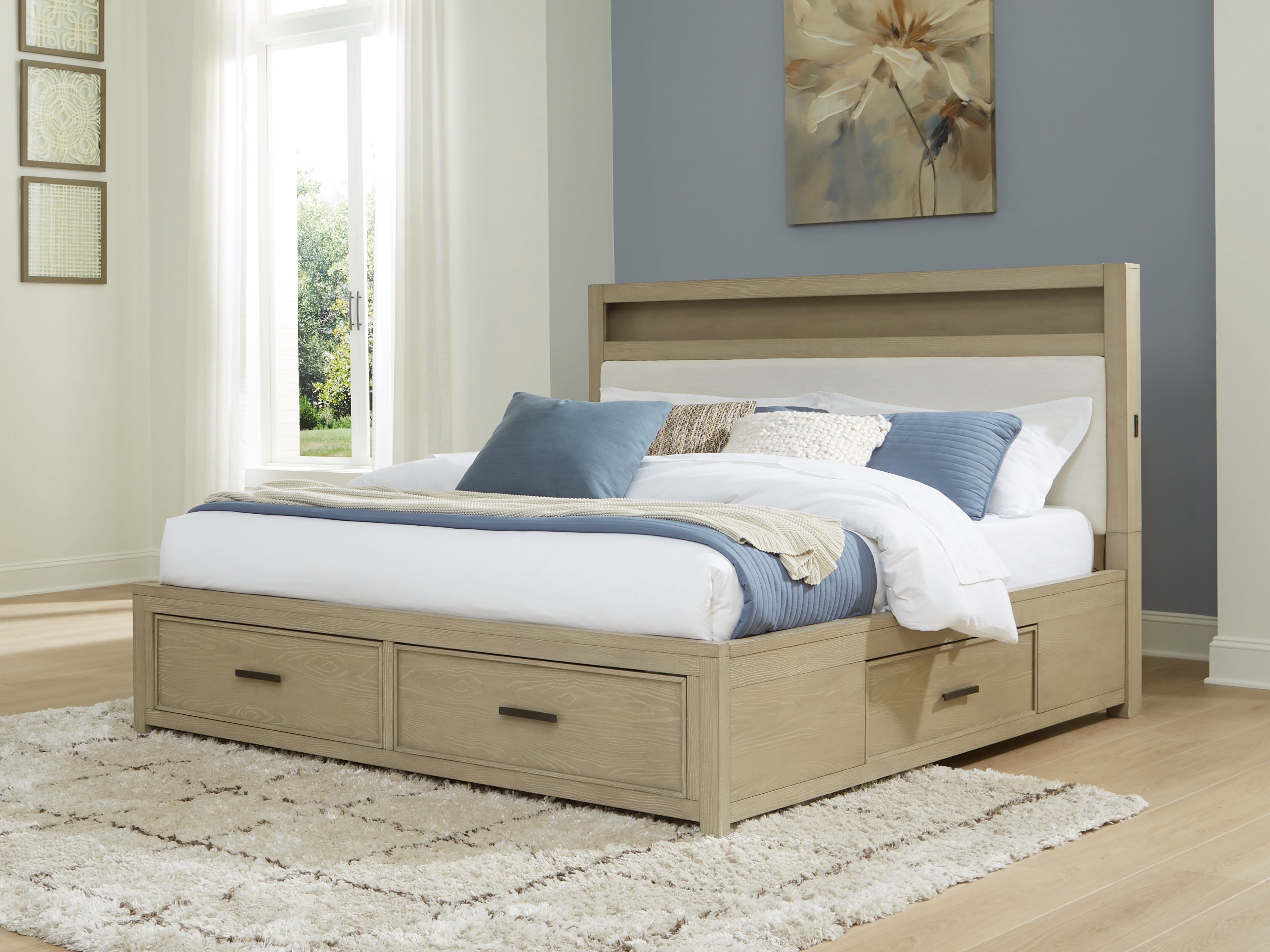 Hoover Furniture Outlet - Ashley Furniture - Calmoro California King Bookcase Bed - California King Bookcase Bed - B602B9