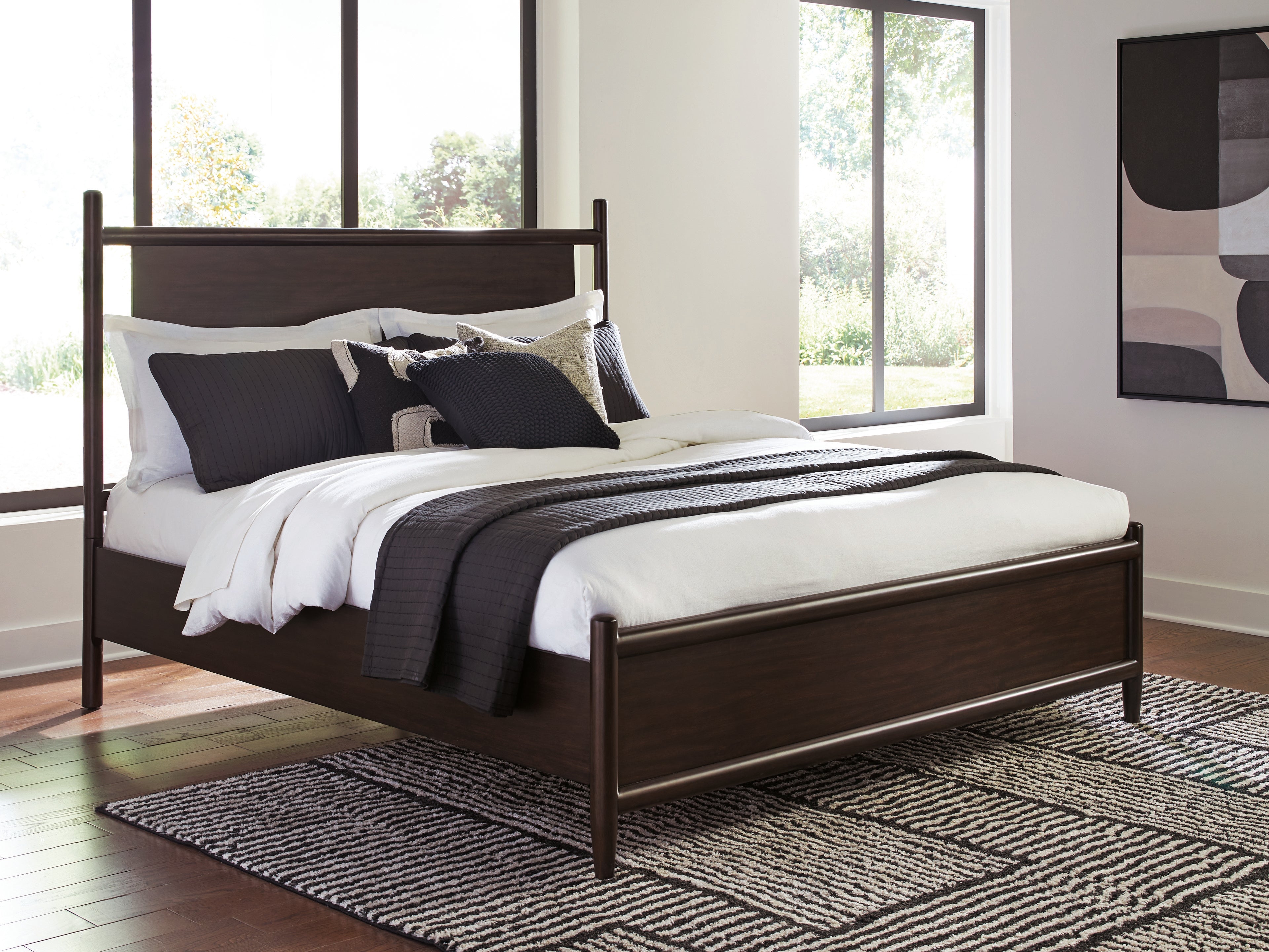 Hoover Furniture Outlet - Ashley Furniture - Dantenton King Panel Bed - King Panel Bed - B611B6