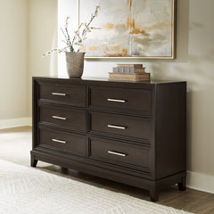 Hoover Furniture Outlet - Ashley Furniture - Neymorton Dresser - Dresser / Dark Grayish Brown - B618-31