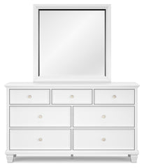 Fortman Queen Panel Bed, Dresser, Mirror and 2 Nightstands